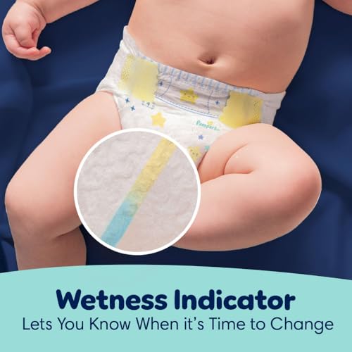 Pampers Overnight Diapers - Swaddlers Overnights - Size 4, 104 Count, Disposable Baby Diaper, Night Time Leak and Skin Protection