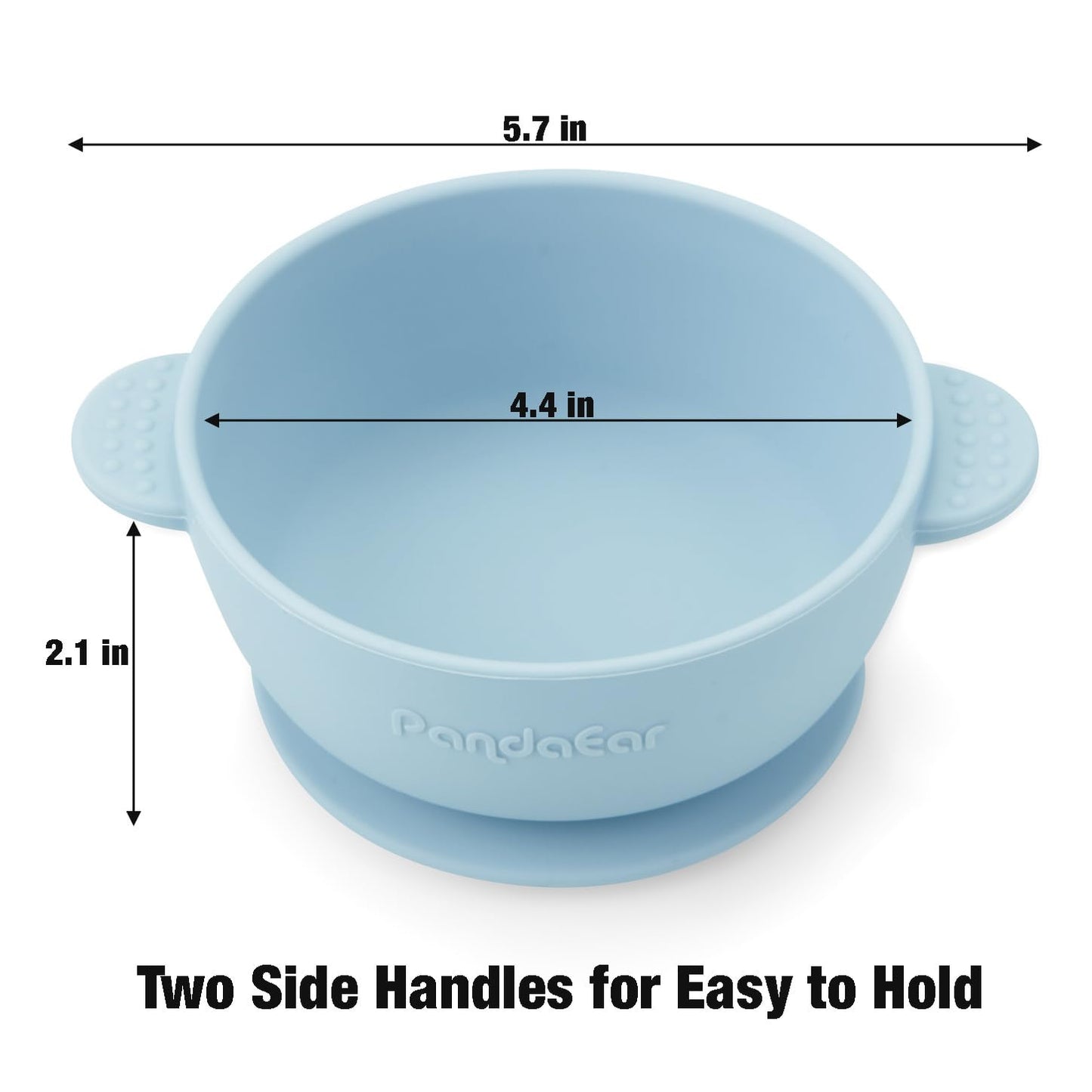 PandaEar 3 Pack Baby Bowls with Suction| Stay Put Silicone Food Bowl for Babies Kids Toddlers Infants| Food Grade Soft Safe BPA-Free Silicone (Multi-Color)