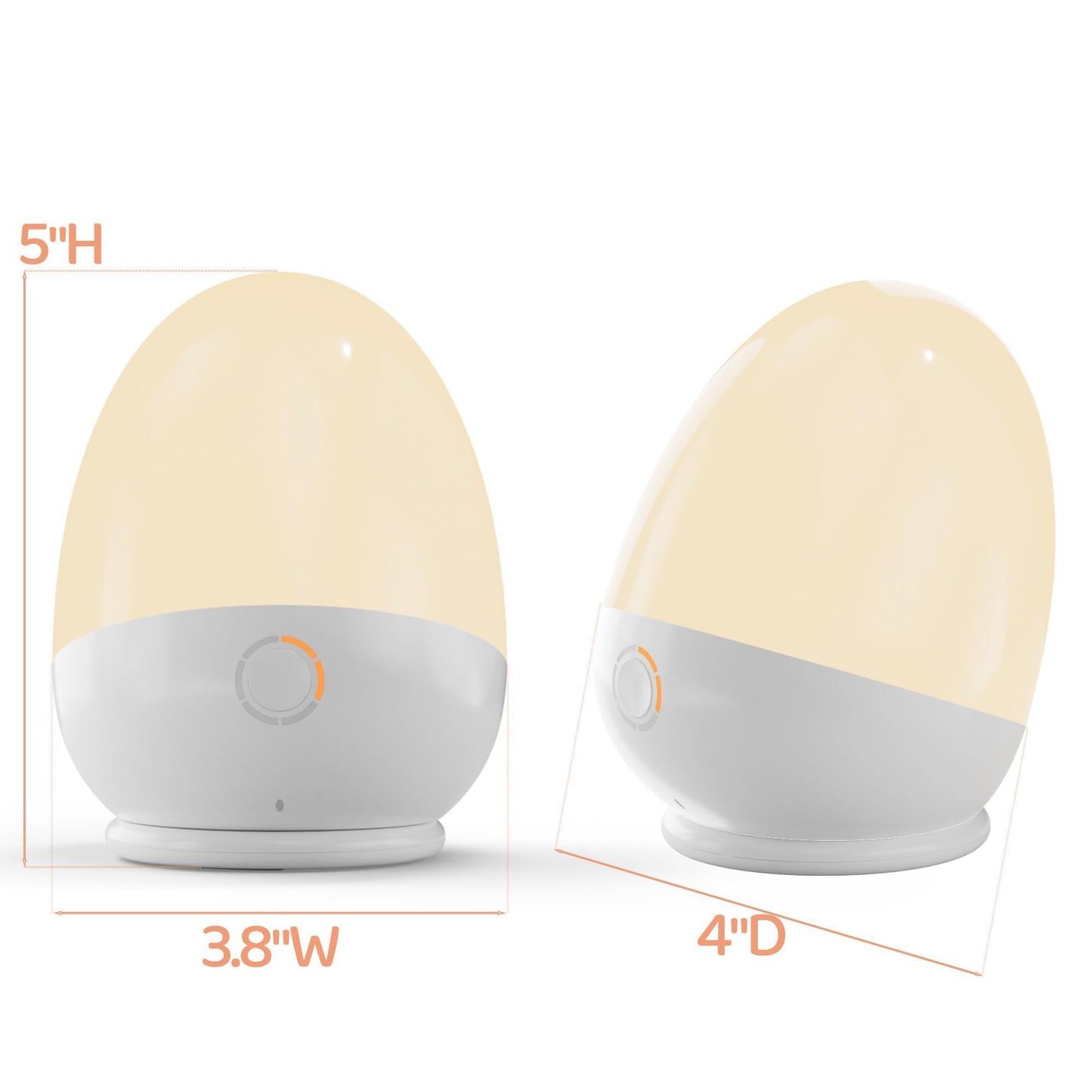 ZUZUKID Touch Egg Night Light for Baby Nursery, Rechargeable Portable Kids Nightlight Lamp with 1-6H Feeding Timer, 3 Color Temperatures Dimmable, Ideal for New Moms of Toddlers
