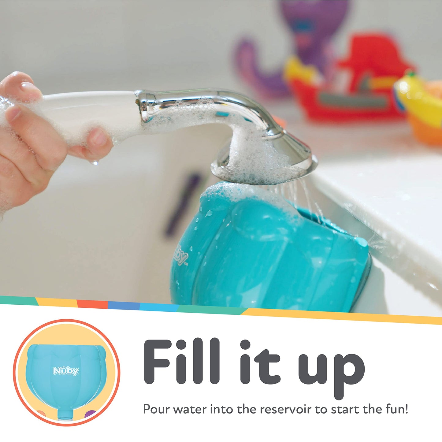 Nuby Wacky Waterworks Pipes Bath Toy - Baby Bathtub Toy with Interactive Features for Cognitive Development