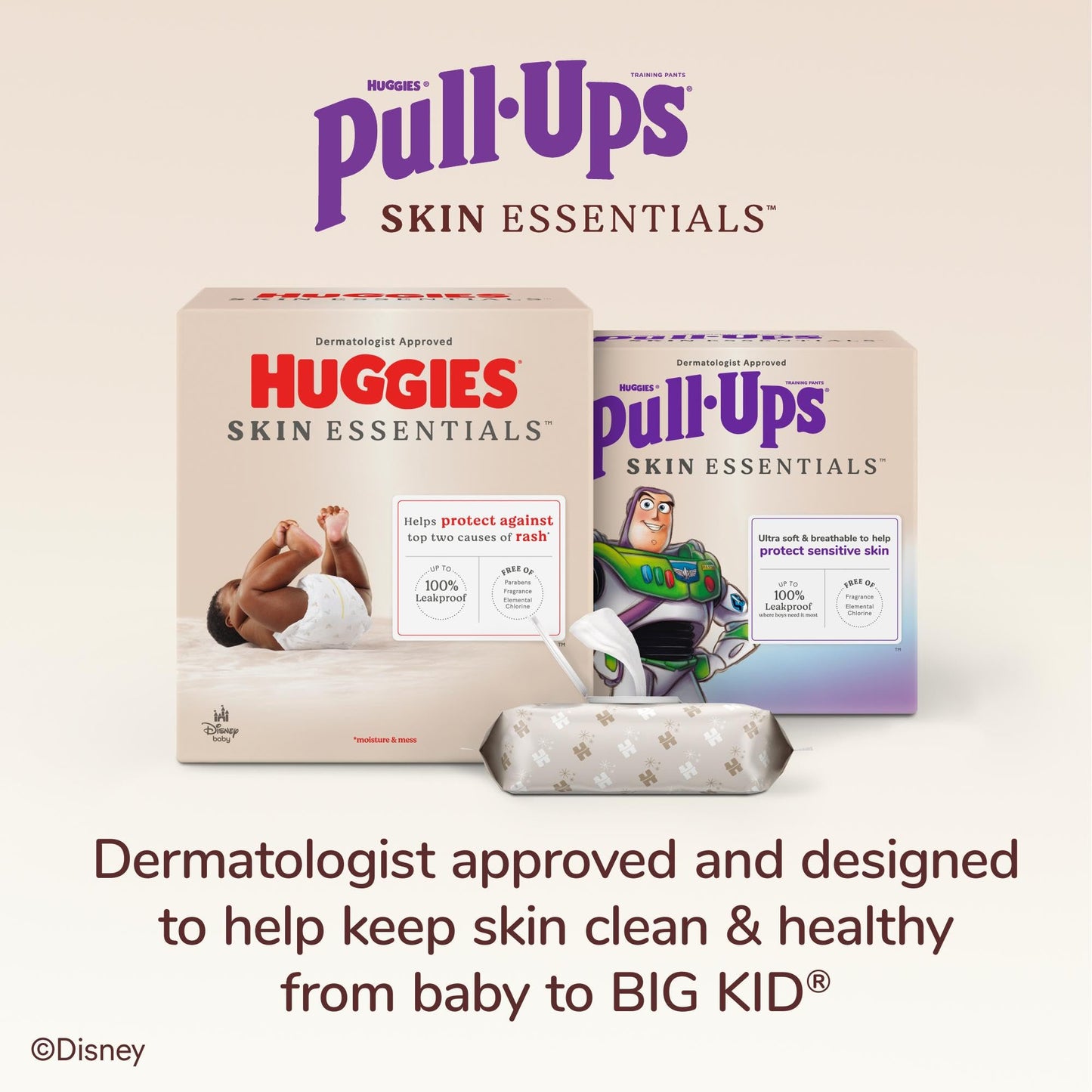 Pull-Ups Girls' Skin Essentials Potty Training Pants, Training Underwear, 4T-5T (38-50 lbs), 14 Ct